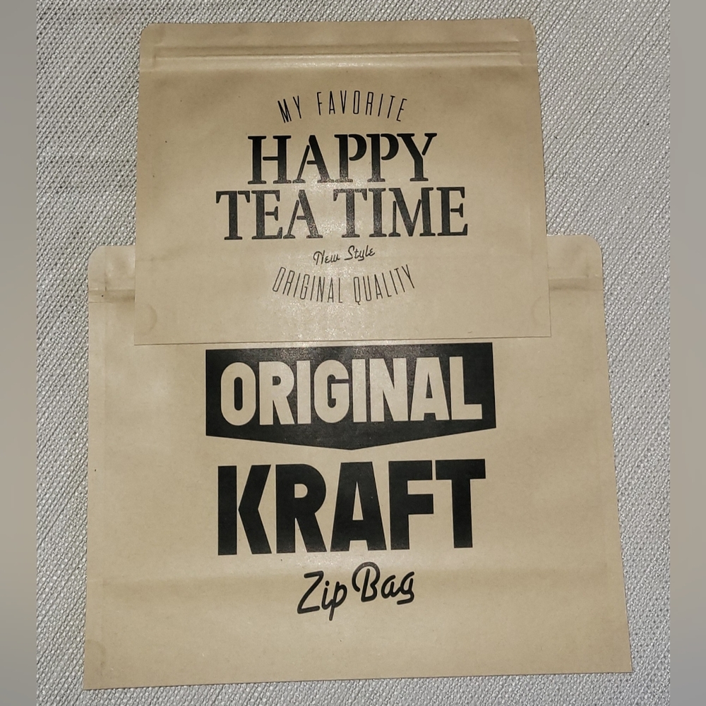 30x Kraft Zip Bags